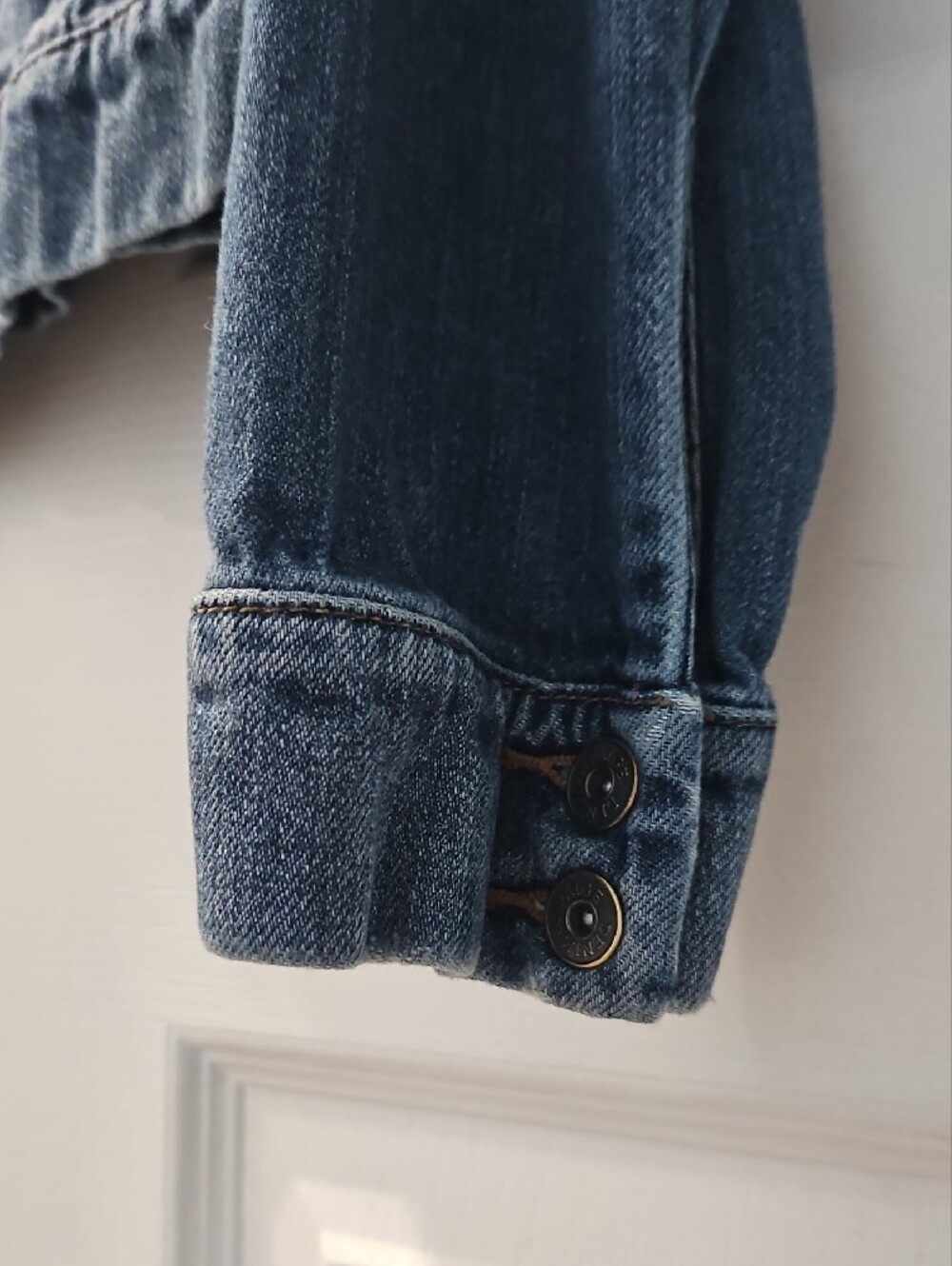 PAIGE Distressed Medium Blue Denim Jacket - Picture 5 of 12